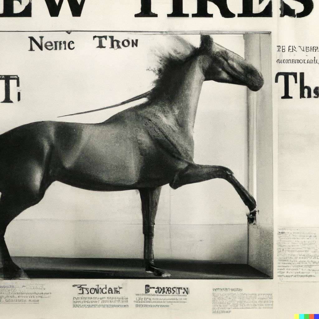 a horse, front page of The New York Times, 1920